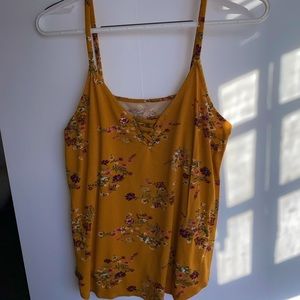 Floral Yellow Tank Top
